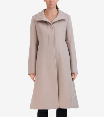 Cole Haan Women's Flared Dress Coat - Beige Size 14 In Brown