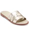 Cole Haan Flynn Slide Sandal In Soft Gold Leather