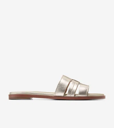 Cole Haan Women's Flynn Slotted Slides - Gold Size 8