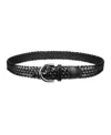 Cole Haan Braided Leather Belt In Black