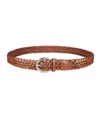 Cole Haan Women's Fully Adjustable Braided Leather Belt In Brown