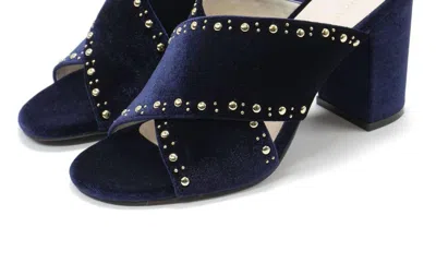 Cole Haan Women's Gabby Studded Slip-on Sandals In Blue Velvet In Multi