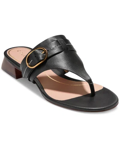 Cole Haan Gayle Flip Flop In Black-optic White
