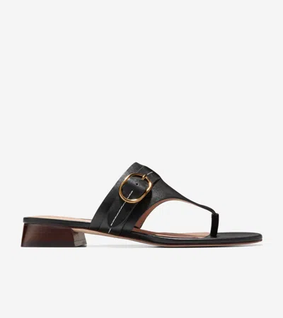 Cole Haan Gayle Flip Flop In Black-optic White