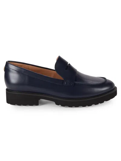 COLE HAAN WOMEN'S GENEVA LEATHER PENNY LOAFERS