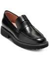 Cole Haan Camea Lug Sole Penny Loafer In Black Box Leather