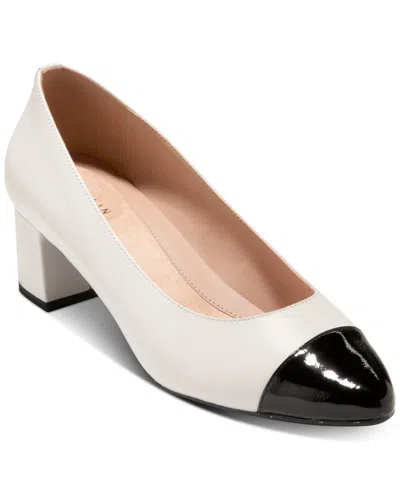 Cole Haan Women's Go-to Block Heel Pumps In Ivory-black