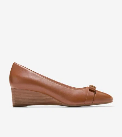 Cole Haan Women's Go-to Malta Bow Wedges - Brown Size 9