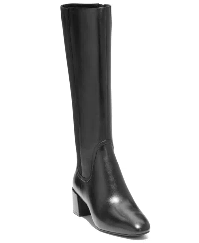 Cole Haan Women's Go-to-serenna Block Heel Tall Shaft Dress Boots In Black