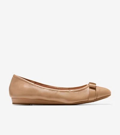 Cole Haan Women's Go-to Tova Bow Ballet Flats - Beige Size 9.5 In Brown