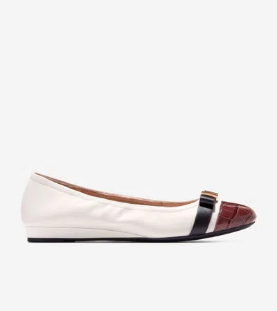 Cole Haan Women's Go-to Tova Bow Ballet Flats - White Size 7.5