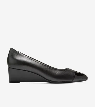 Cole Haan Go-to Malta Wedges Pumps High Heels Black/black Patent Leather: 10.5 B - Medium