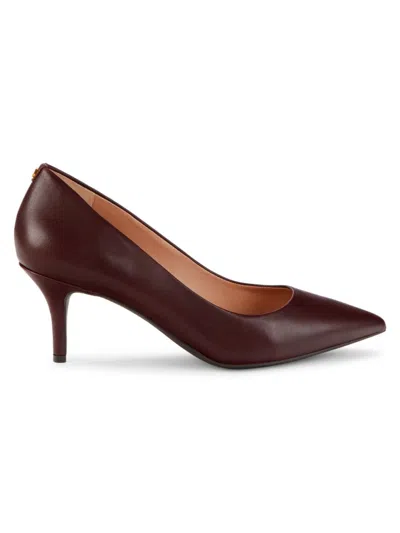 Cole Haan Women's Goto Park Point Toe Leather Pumps In Bloodstone