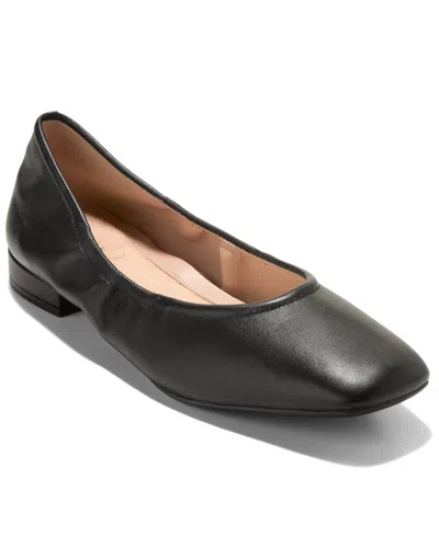 Cole Haan Women's Go-to Valinda Ballets Slip-on Flats In Black Leather