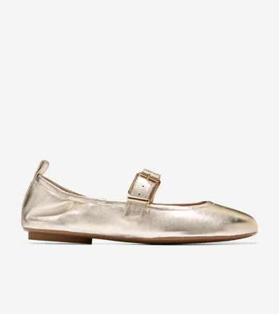 Cole Haan Women's Graclyn Mary Jane Ballet Flats - Gold Size 8 In Neutral