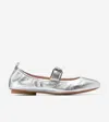 Cole Haan Women's Graclyn Mary Jane Ballet Flats - Silver Size 8.5 In Silver