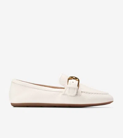 Cole Haan Women's Grand Ambition Alette Buckle Loafers - White Size 9