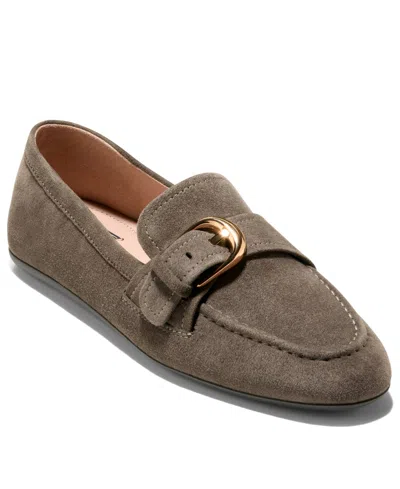 Cole Haan Women's Grand Ambition Alette Slip-on Buckle Loafers In Deep Olive Suede