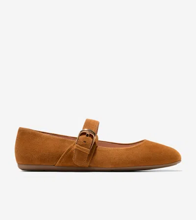 Cole Haan Women's Grand Ambition Alissa Mary Jane Ballet Flats - Brown Size 10