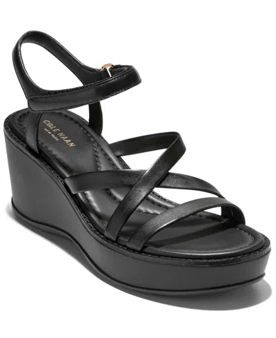 Cole Haan Women's Grand Ambition Azzura Strappy Wedge Sandals In Black