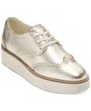Cole Haan Women's Grand City Platform Oxford Flats In Gold