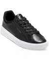 Cole Haan Women's Grand Crosscourt Daily Lace-up Low-top Sneakers In Black