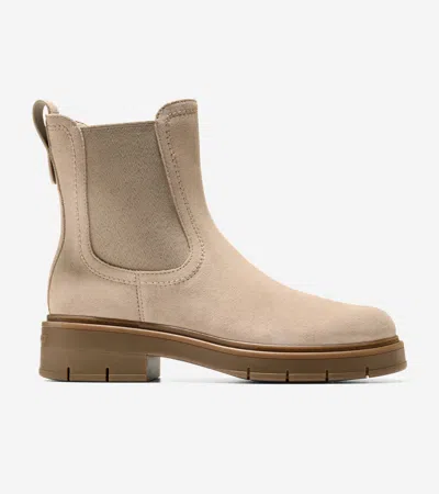 Cole Haan Women's Grand Flex Fenella Chelsea Waterproof Booties - Beige Size 10 In Neutral