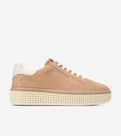 COLE HAAN COLE HAAN WOMEN'S GRANDPRØ COURT SKYWEAVE SNEAKERS - BEIGE SIZE 8