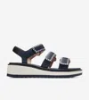 Cole Haan Women's Grandprø Daylin Wedge Triple Strap Sandals - Blue Size 9