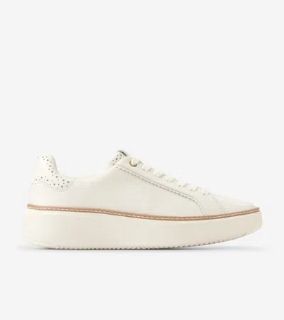 Cole Haan Women's Grandprø Topspin Sneaker In Ivory-scallop
