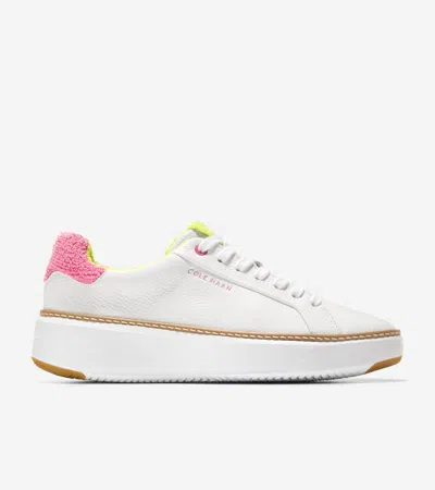 Cole Haan Women's Grandprø Topspin Sneaker In Optic White-camelia Rose Terry