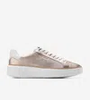 Cole Haan Women's Grandpro Topspin Sneakers In Rose Gold Metallic