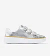Cole Haan Women's Grandprø Topspin Triple Strap Sneakers - Silver Size 8.5