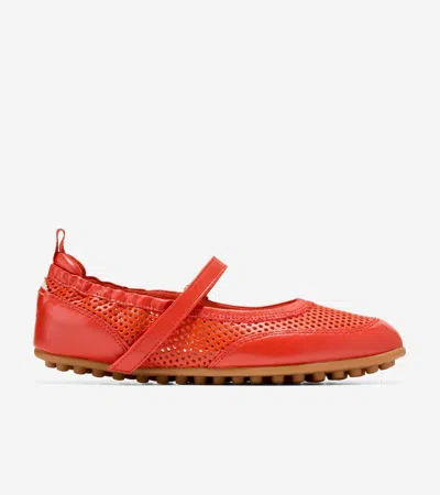 Cole Haan Women's Grandprø Travina Mary Jane Ballet Flats - Orange Size 9 In Red