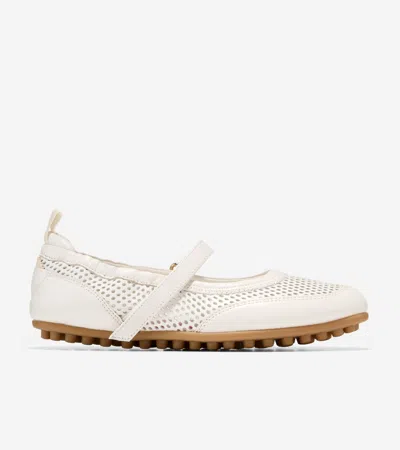 Cole Haan Women's Grandprø Travina Mary Jane Ballet Flats - White Size 9