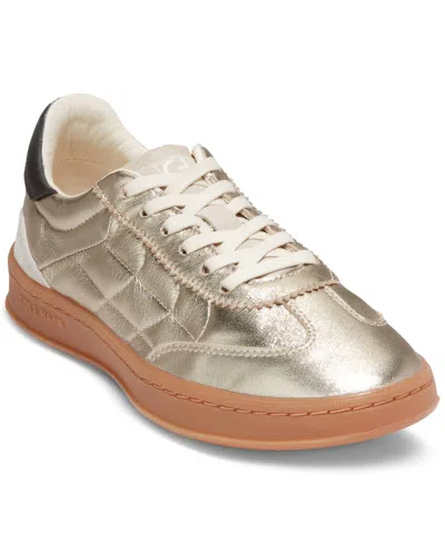 Cole Haan Grandpro Breakaway Sneaker In Gold Talca,birch Suede,black Suede