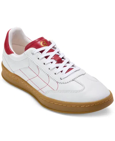 Cole Haan Women's Grandprã Breakaway Lace-up Low-top Sneakers In White,rio Red