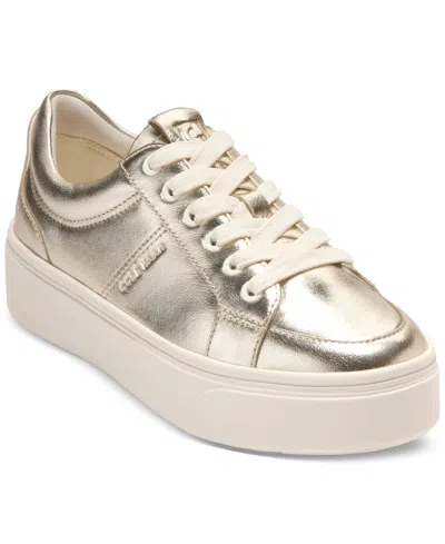 Cole Haan Women's Grandpro Max Platform Sneakers In Soft Gold Metallic,ivory