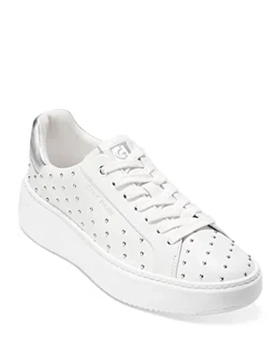 Cole Haan Women's Grandpro Topspin Lace Up Low Top Sneakers In White