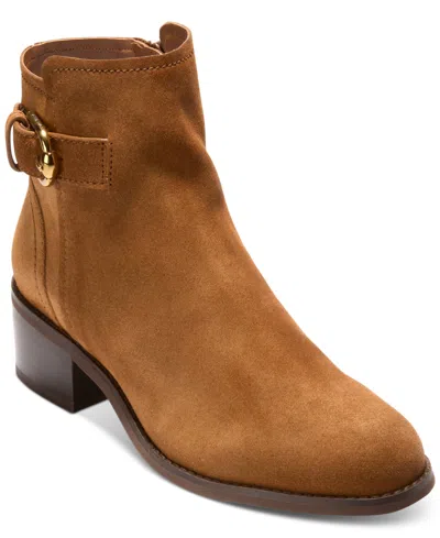 Cole Haan Women's Hanover Block Heel Booties In Brown