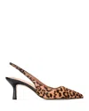 Cole Haan Women's Hansell Animal Print Calf Hair Slingback Pumps In Brown