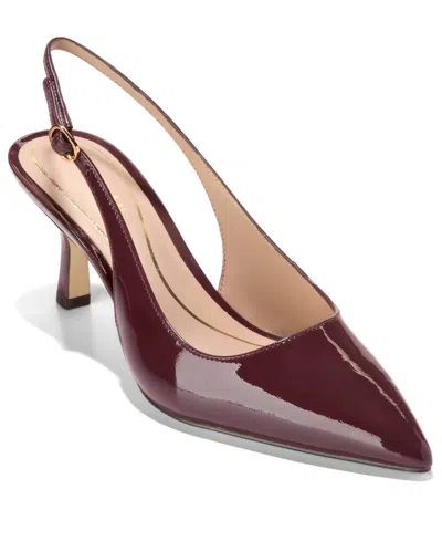 Cole Haan Hansell Sling Back Pumps High In Burgundy