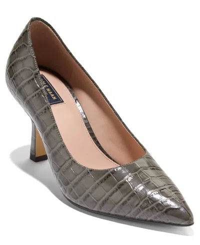 Cole Haan Women's Hansell Slip-on Pumps In Deep Olive Crocodile Print Leather