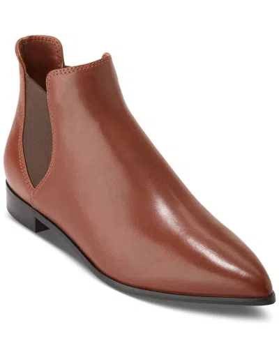Cole Haan Hara Pointed Toe Bootie In Dark Cuoio