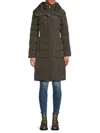 Cole Haan Women's Hooded Puffer Coat In Forest