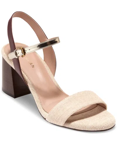 Cole Haan Women's Josie Block-heel Sandals In Canvas Gold