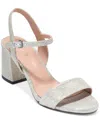 Shop Cole Haan Women's Josie Block-heel Sandals In Silver Glitter
