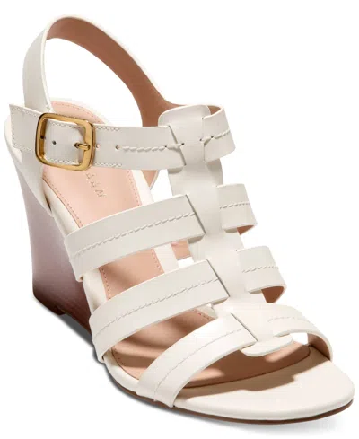 Cole Haan Women's Josie Fisherman Wedge Sandals In White