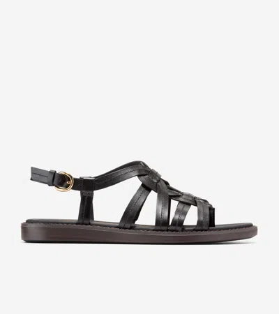 Cole Haan Women's Kami Interwoven Thong Sandals - Black Size 9.5 In Multi