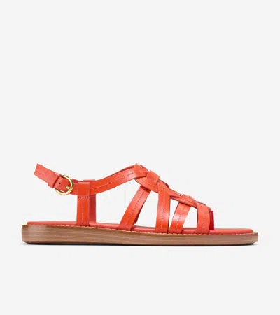 Cole Haan Women's Kami Interwoven Thong Sandals - Orange Size 9 In Multi